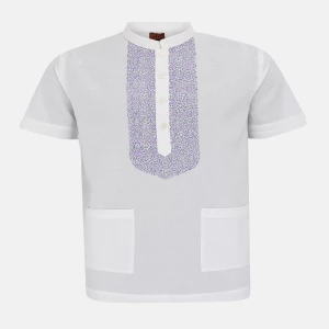 White Embroidered Cotton Fatua